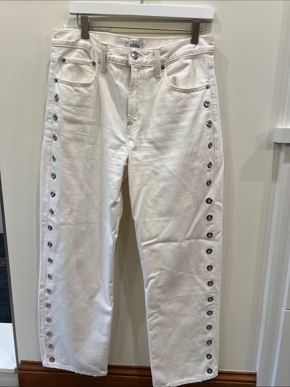 Pistola Lexi White Straight Jeans